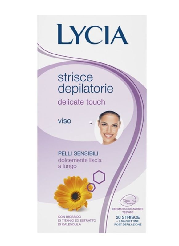 LYCIA Bandes Dépilatoires Visage Per Peaux Sensibles 