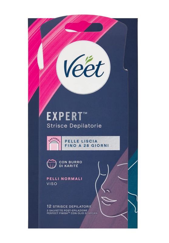 VEET Bandes Dépilatoires Expert Visage Peaux Normales 