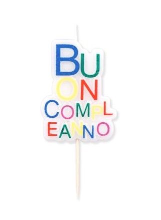Bougie Buon Compleanno 11Cm