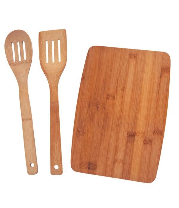 Planche À Découper Avec 2 Accessoires De Cuisine 32X23Cm