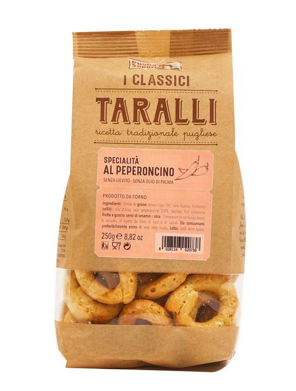 PUGLIA SAPORI Taralli Classici Al Peperoncino 250G