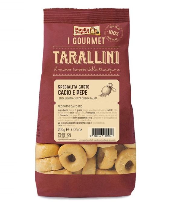 PUGLIA SAPORI Tarallini Classique Cacio E Pepe 200G