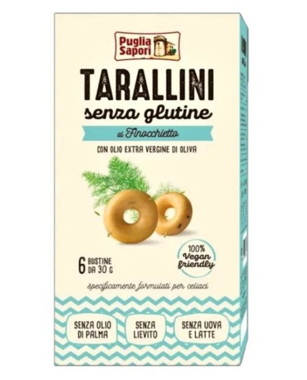 PUGLIA SAPORI Tarallini Senza Glutine Al Finocchietto 180G