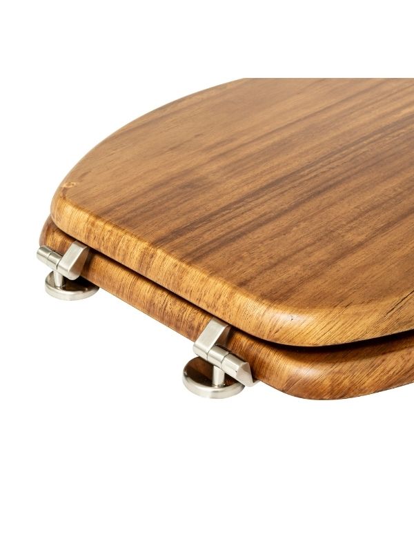 Siège De Toilette Blackacia En Bois D'Acacia 46.5X37.3X6.4Cm