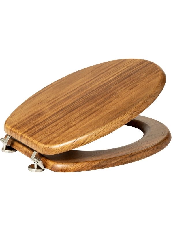 Siège De Toilette Blackacia En Bois D'Acacia 46.5X37.3X6.4Cm