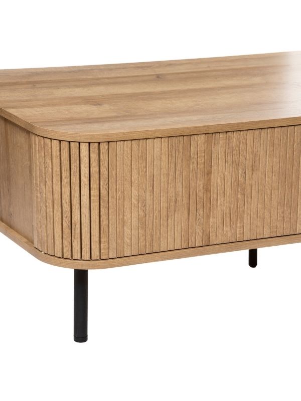 Table Basse Déco Avec Ouverture Colva En Bois 120X60Cm