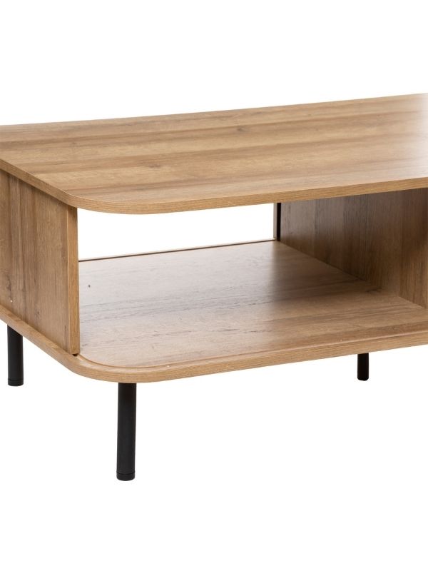 Table Basse Déco Avec Ouverture Colva En Bois 120X60Cm