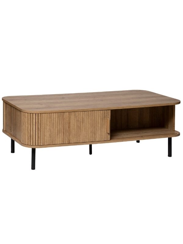 Table Basse Déco Avec Ouverture Colva En Bois 120X60Cm