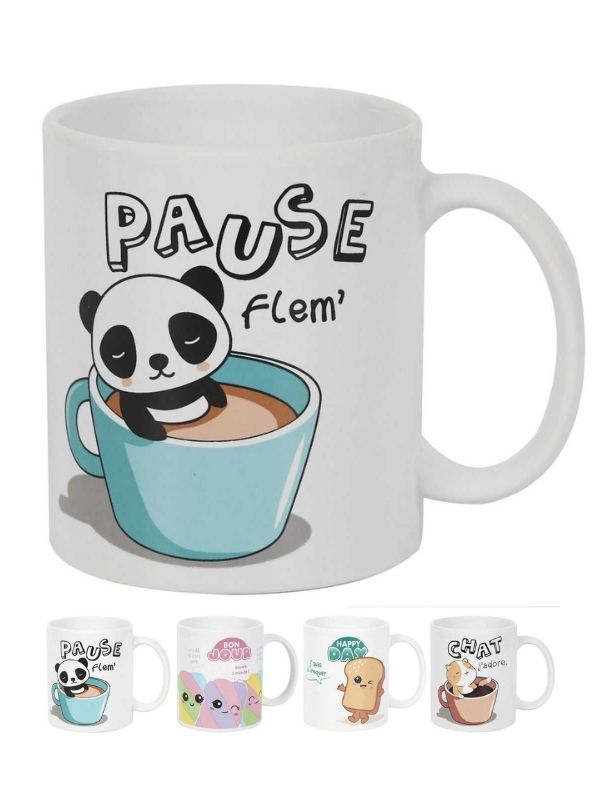  Tasse En Céramique Kawaii 30Cl - Assorti