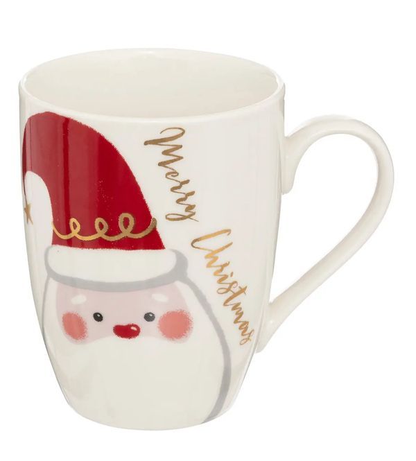 Tazza Natalizia In Ceramica Con Babbo Natale 32Cl