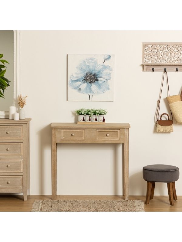 Tela Dipinta Con Fiori In Rilievo 48X48Cm - Assortito