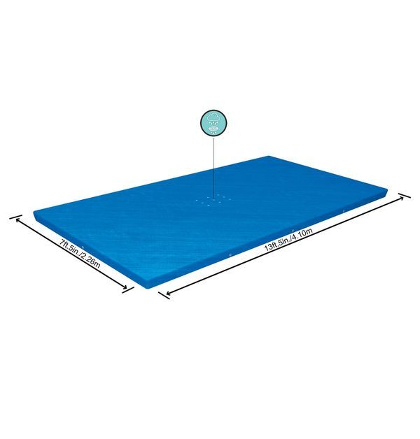 BESTWAY Couverture De Piscine Blue Pe 410X226Cm