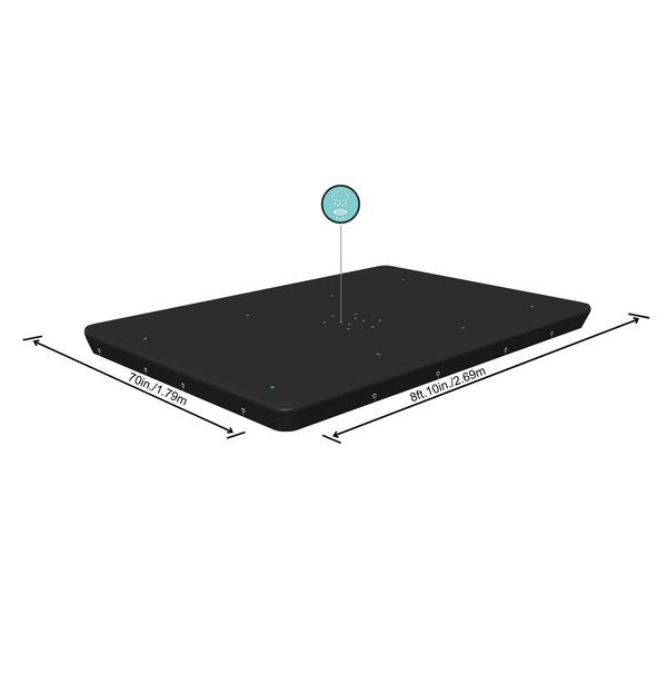 BESTWAY Telone Copertura Per Piscina In Pvc Nero 269X179Cm
