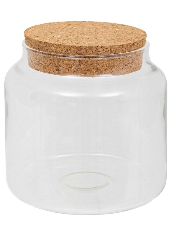  Vaso Per Terrario Tily In Vetro E Sughero 12.5Cm