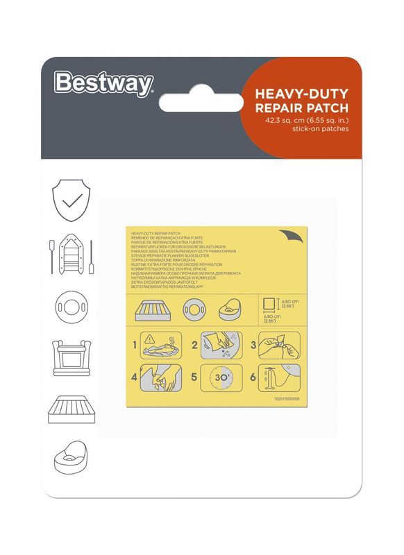 BESTWAY Selbstklebendes Reparaturset 10 Stück 6.5X6.5Cm