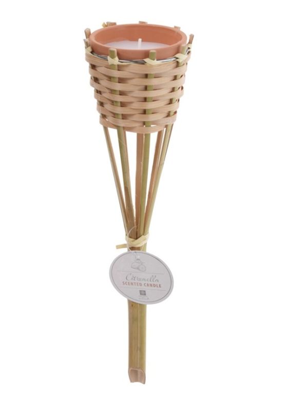 Décoration De Jardin Torche En Bambou 35Cm 