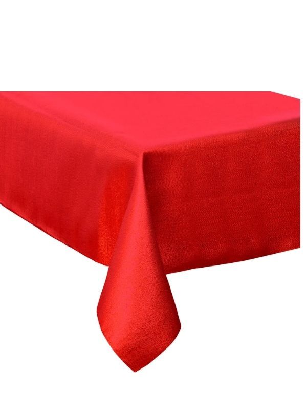 Tischtuch Weihnachten Rot Mit Satineffekt 140X240Cm