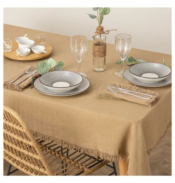 MAHA Tischtuch Aus Baumwolle 250X150Cm - Beige