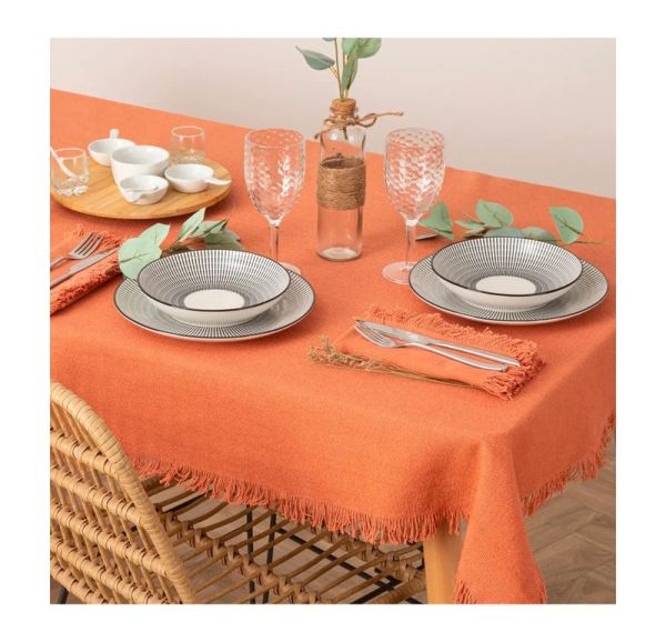 Tovaglia MAHA In Cotone 250X150Cm - Terracotta