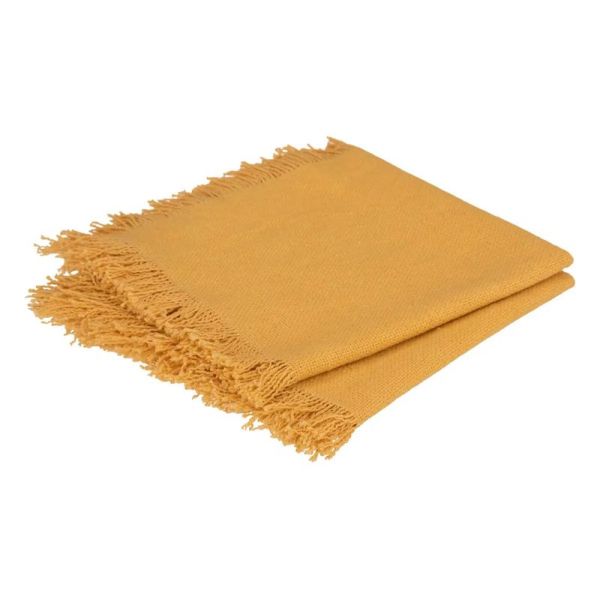 Set De 2 Serviettes MAHA En Coton 40X40Cm - Ocre