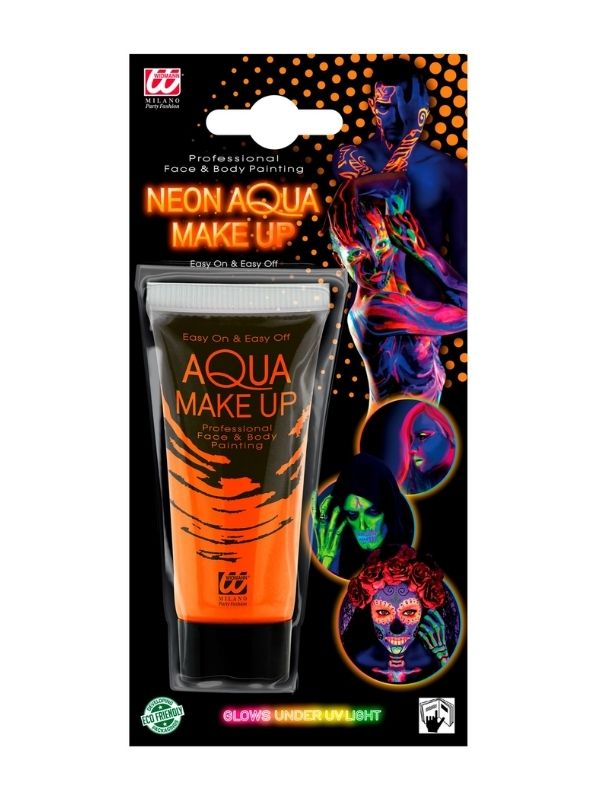 Trucco Di Carnevale Arancione Fluo In Tubetto 30Ml