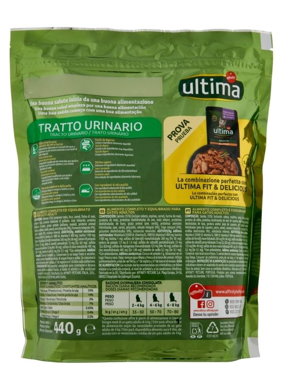 ULTIMA Voies Urinaires Croquettes Saumon 440G
