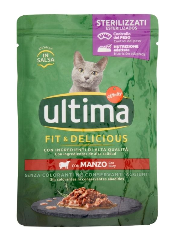 ULTIMA Fit&Delicious Sterilisiert Leckerbissen In Sauce Rindfleisch 85G