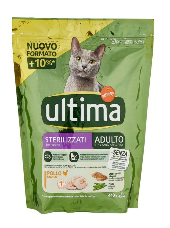 ULTIMA Senior Croccantini Gatti Sterilizzati Pollo 440G
