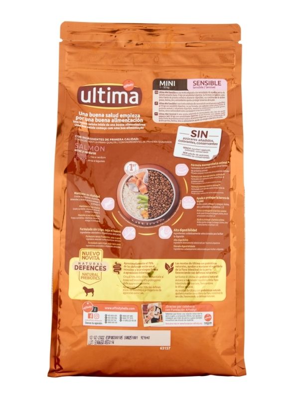 ULTIMA Mini Sensible Croccantini Salmone 1.5Kg