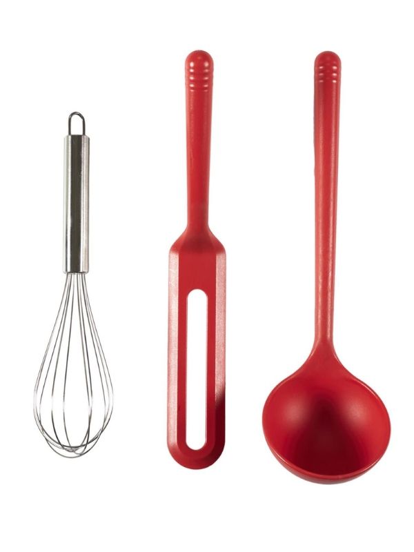 Set De 4 Ustensiles De Pâtisserie Chandeleur Rouge 33Cm