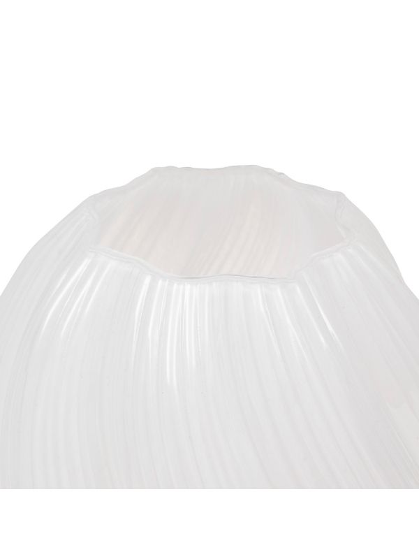 Deko-Vase Valma Aus Weißem Glas 21Cm