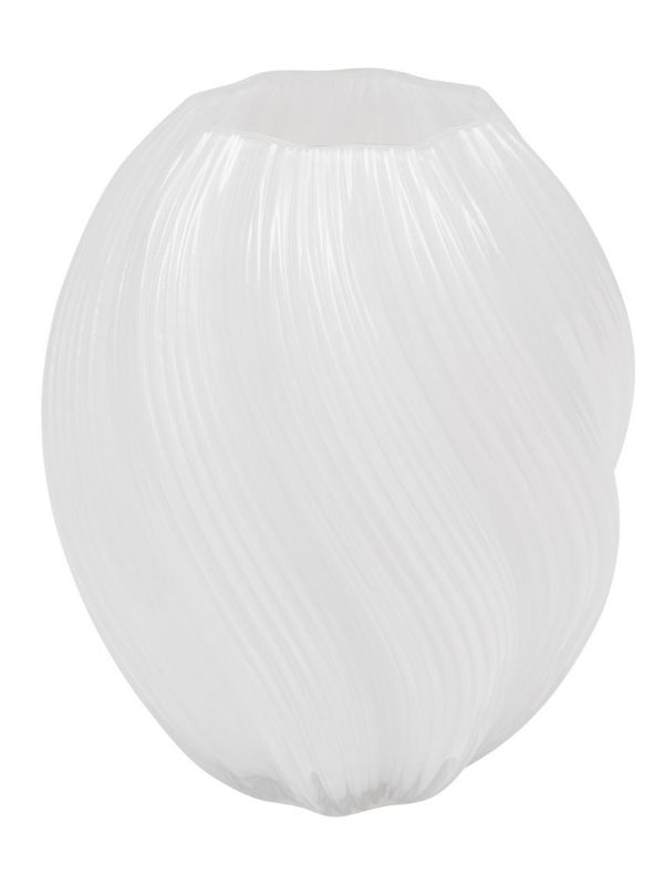 Deko-Vase Valma Aus Weißem Glas 21Cm