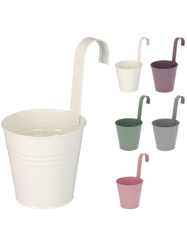 Vaso Con Gancio  In Zinco 13cm - Assortito