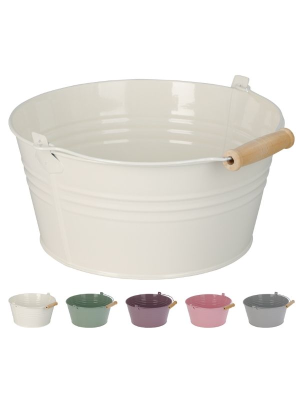 Vaso Con Manico In Zinco 21x10cm - Assortito