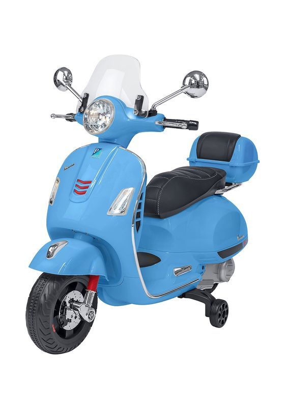 Moto Elettrica Per Bambini Vespa GTS 12V - Azzurra