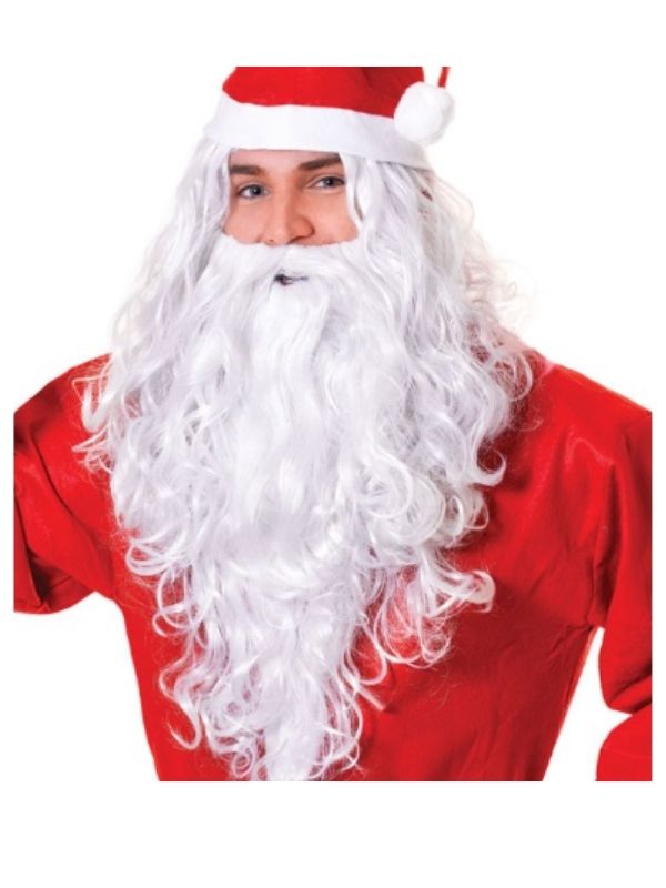 Accessoire De Costume De Noël Barbe + Perruque 