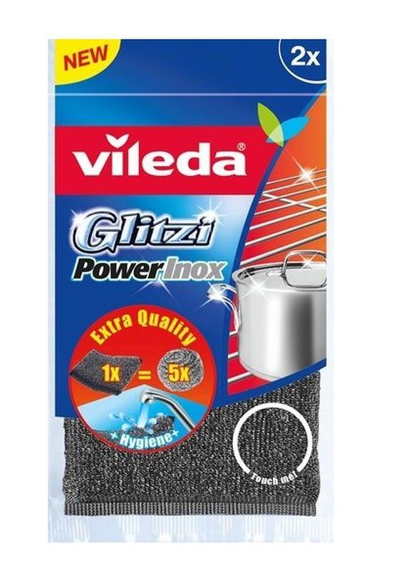 VILEDA Pagliette Glitzi Power Inox 2 Pezzi