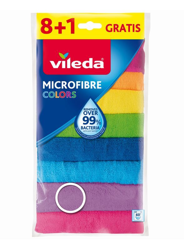 VILEDA Chiffons En Microfibres 9 Pièces