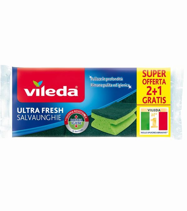 VILEDA Spugna Ultra Fresh Salvaunghie 3 Pezzi