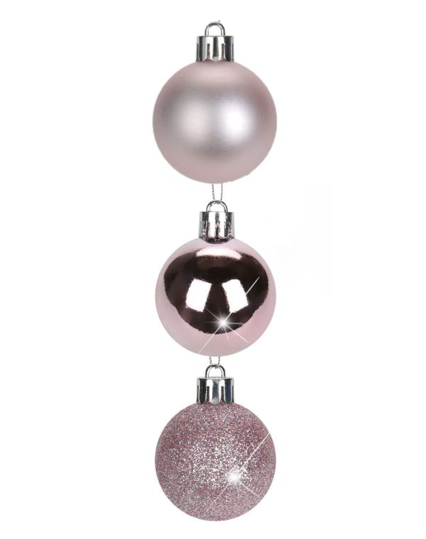 Weihnachtsschüsseln für rosa Baum 9 Stück