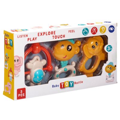 Spiel mit 3 Babyrasseln
