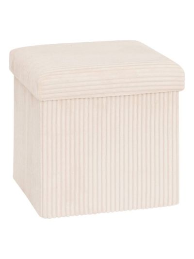 Faltbarer Pouf Déco Arum Elfenbein 38X38Cm
