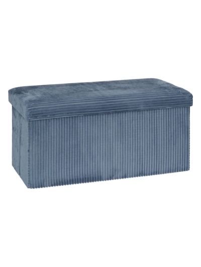 Faltbarer Pouf Déco Arum Blau 76X38X38Cm