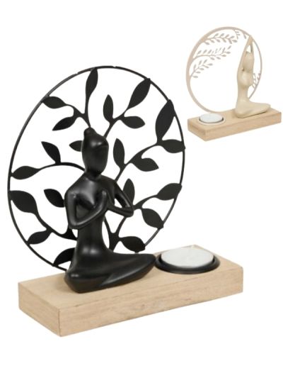 Porta Tealight Yogi Decorazione Per La Casa 15X16Cm - Assortito