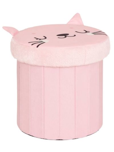 Pouf Pliable Chat Pour Chambre D'Enfant 30X38Cm