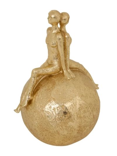 Statuetta Coppia In Resina Hapi Decorazione Per La Casa 16.5X13Cm