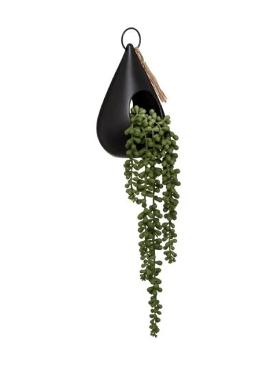 Déco Tropiques Plante Artificielle Avec Pot De Suspension En Céramique 50Cm