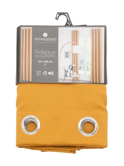 Set Di 2 Tende Oscuranti  Ocra 135x240cm