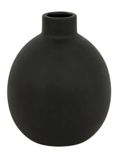 Vase Décoratif Rily Céramique Noire 18Cm