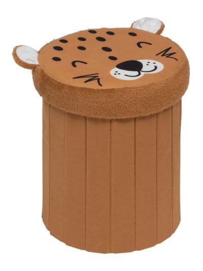 Pouf Pliable Tigre Pour Chambre D'Enfant 30X38Cm